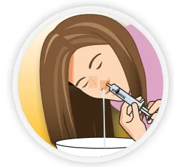 Saline nasal syringing