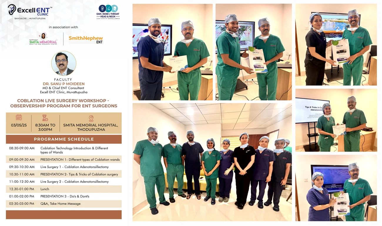 Visiting Surgeon Training Program for Coblation Surgeries in ENT - 03/May/2025
