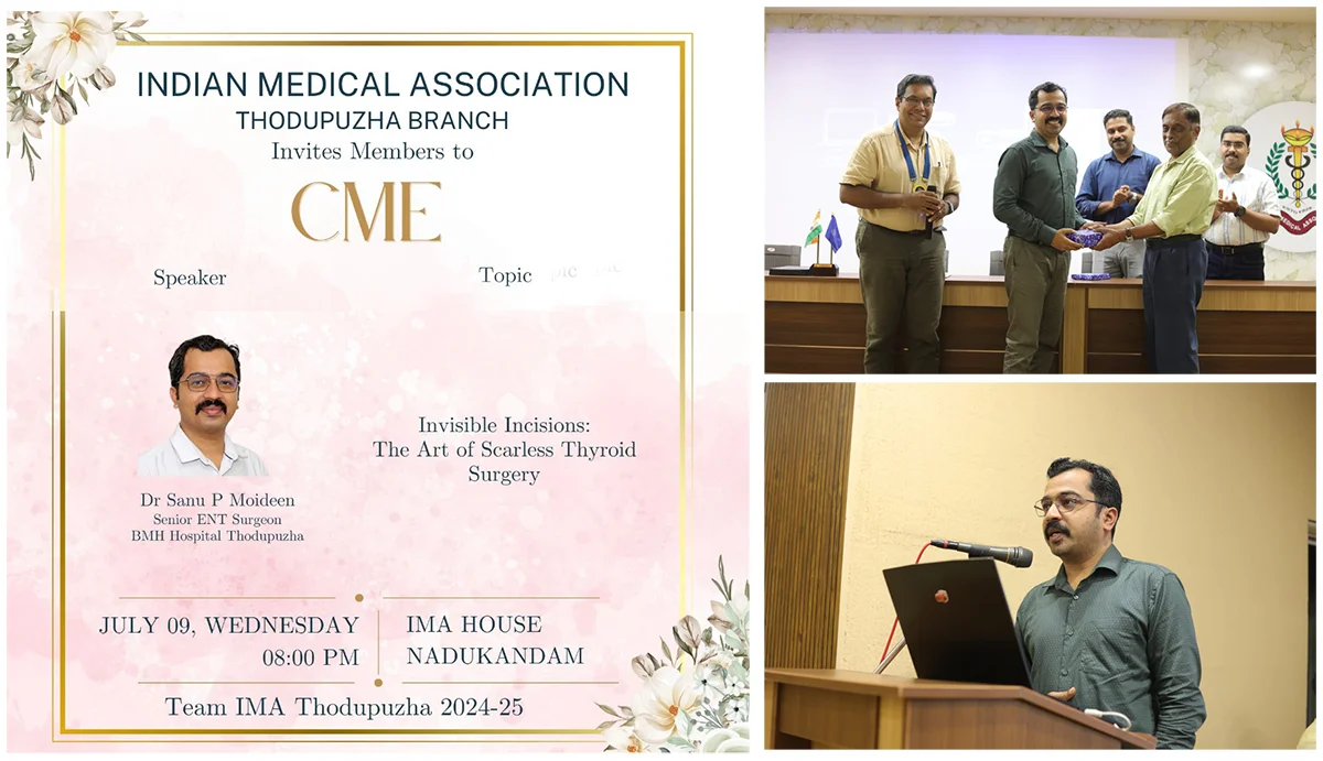 As a faculty for Scarless Thyroidectomy Talk at IMA Thodupuzha on 09th July 2025