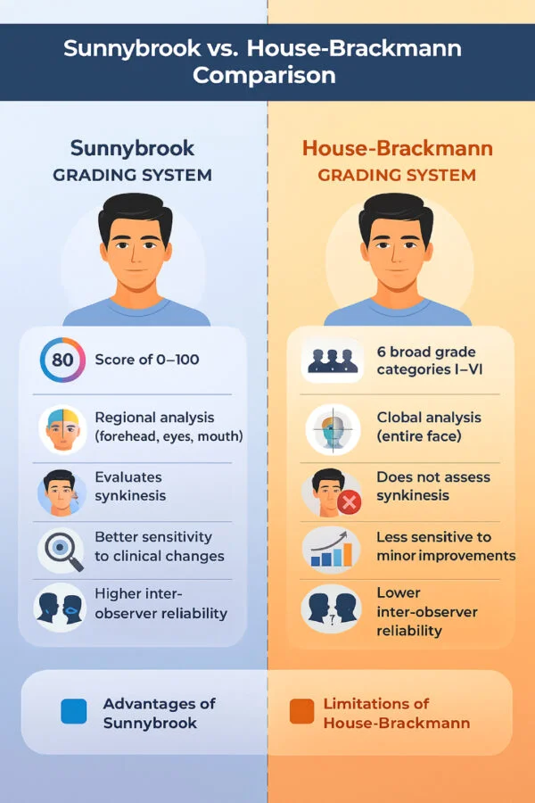 Sunnybrook vs House Brackmann Grading of Facial palsy